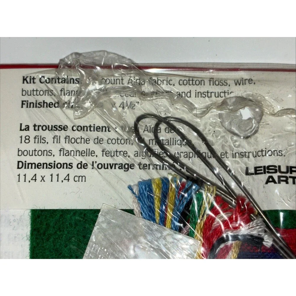 90s Cross Stitch Kit Angel Ornament Christmas Quickies Holiday Craft Leisure Art